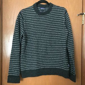 Patagonia Men's Recycled Wool Sweater - Medium - Gray / White
